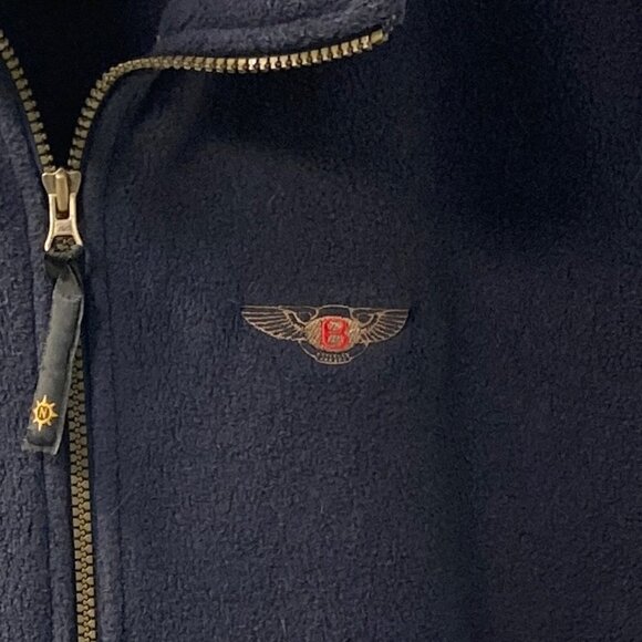 Vintage Bentley Logo North End All Climate Wear Full Zip Fleece Vest Size Large - Picture 3 of 9